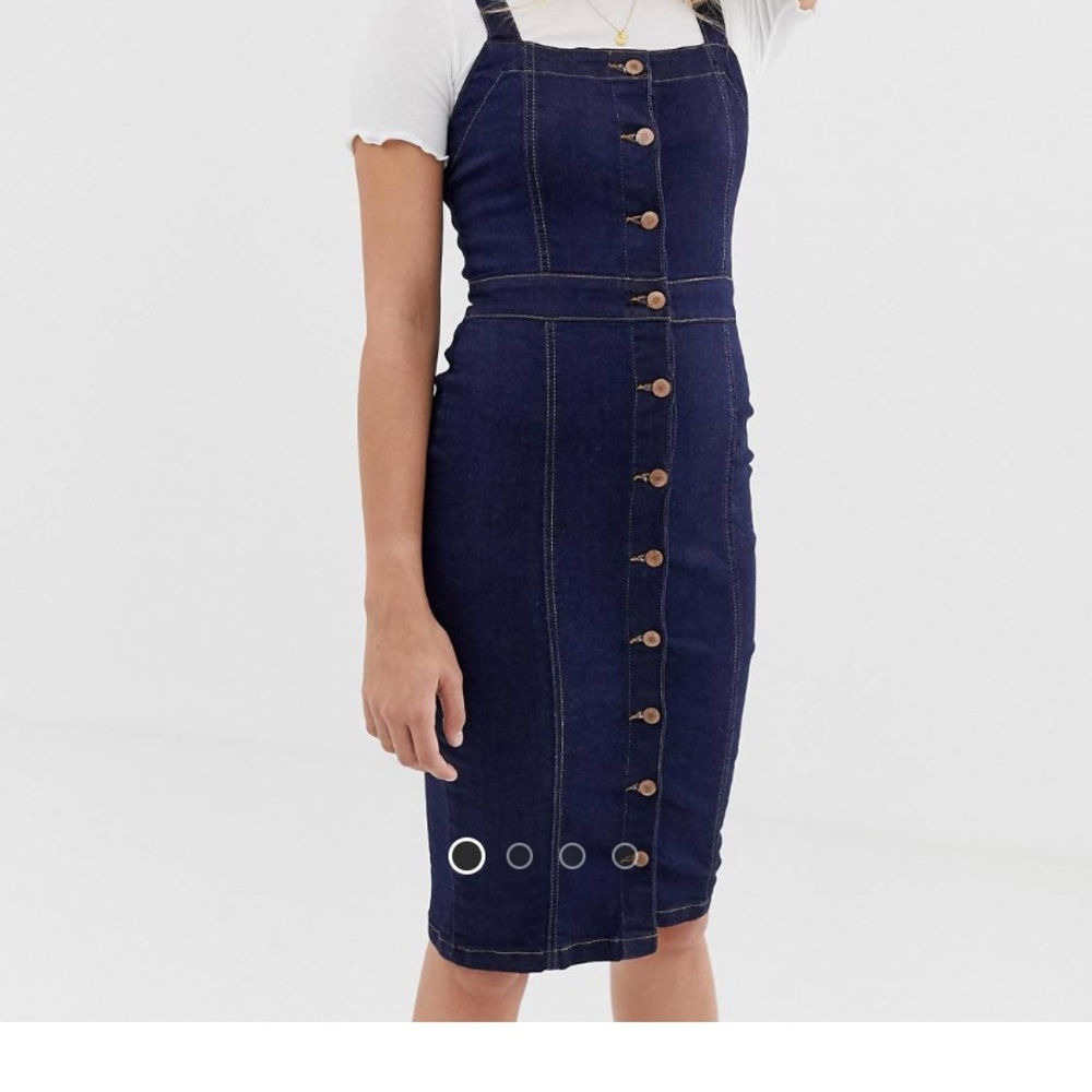 Denim overall dress